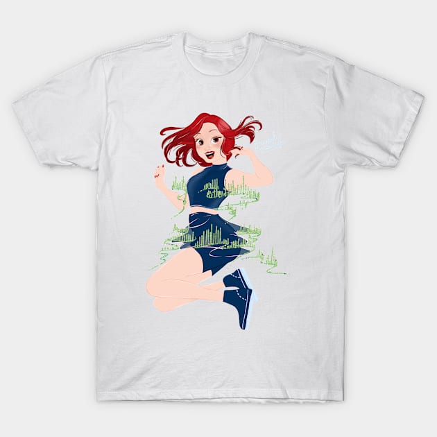 Dancing Northern Lights T-Shirt by Aurealis